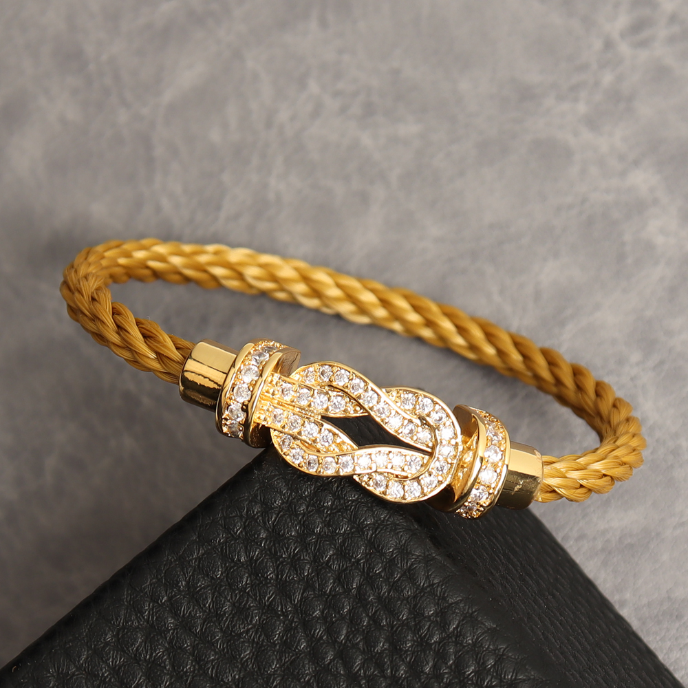 Wholesale Gold color Nylon Bracelets with Horseshoe Buckle For Girl Gift